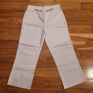 Delias white crop pants